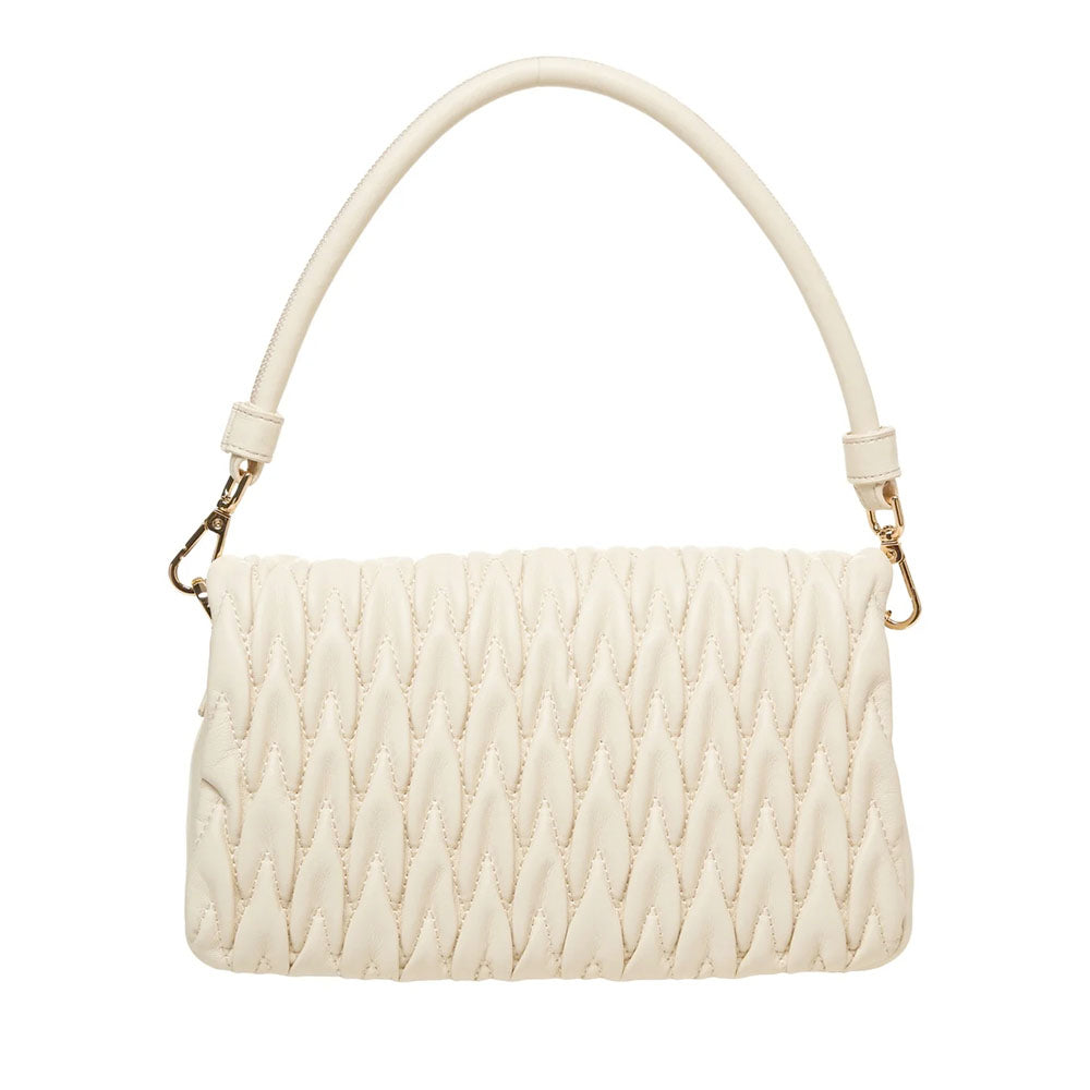 Borsa Donna a Spalla con Tracolla LOVE MOSCHINO Trapuntata Avorio