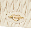 Borsa Donna a Spalla con Tracolla LOVE MOSCHINO Trapuntata Avorio