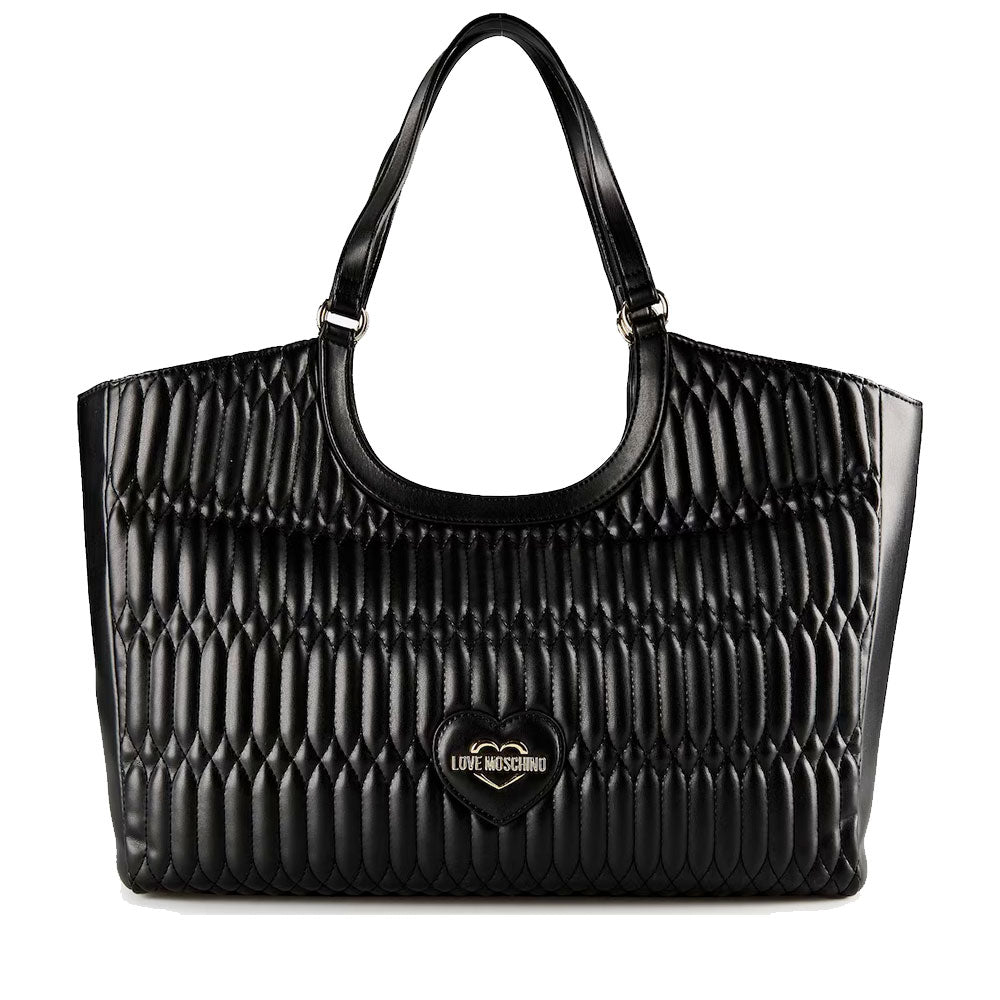 Shopping Bag Donna LOVE MOSCHINO linea Bubby Love in Ecopelle Nera