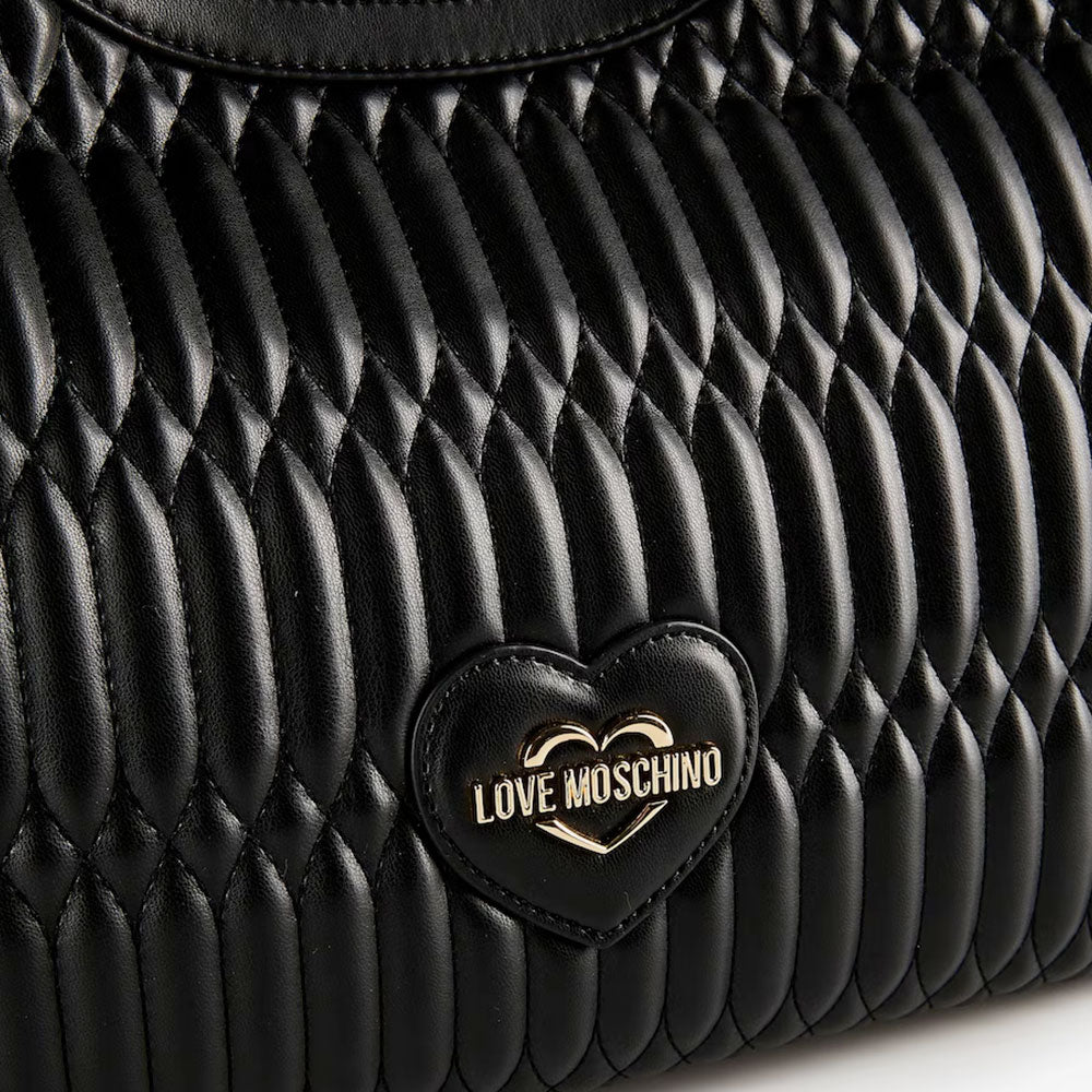 Shopping Bag Donna LOVE MOSCHINO linea Bubby Love in Ecopelle Nera