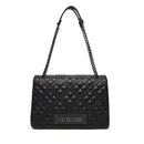 Borsa Donna a Spalla Trapuntata LOVE MOSCHINO linea Lettering Logo colore Nero con Logo Canna di Fucile