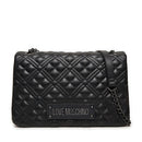 Borsa Donna a Spalla Trapuntata LOVE MOSCHINO linea Lettering Logo colore Nero con Logo Canna di Fucile