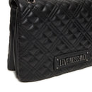 Borsa Donna a Spalla Trapuntata LOVE MOSCHINO linea Lettering Logo colore Nero con Logo Canna di Fucile