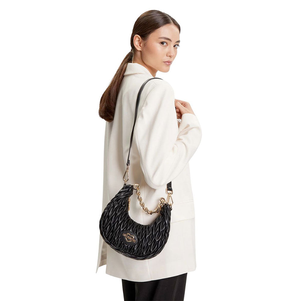 Hobo Bag Donna LOVE MOSCHINO Trapuntata Nera