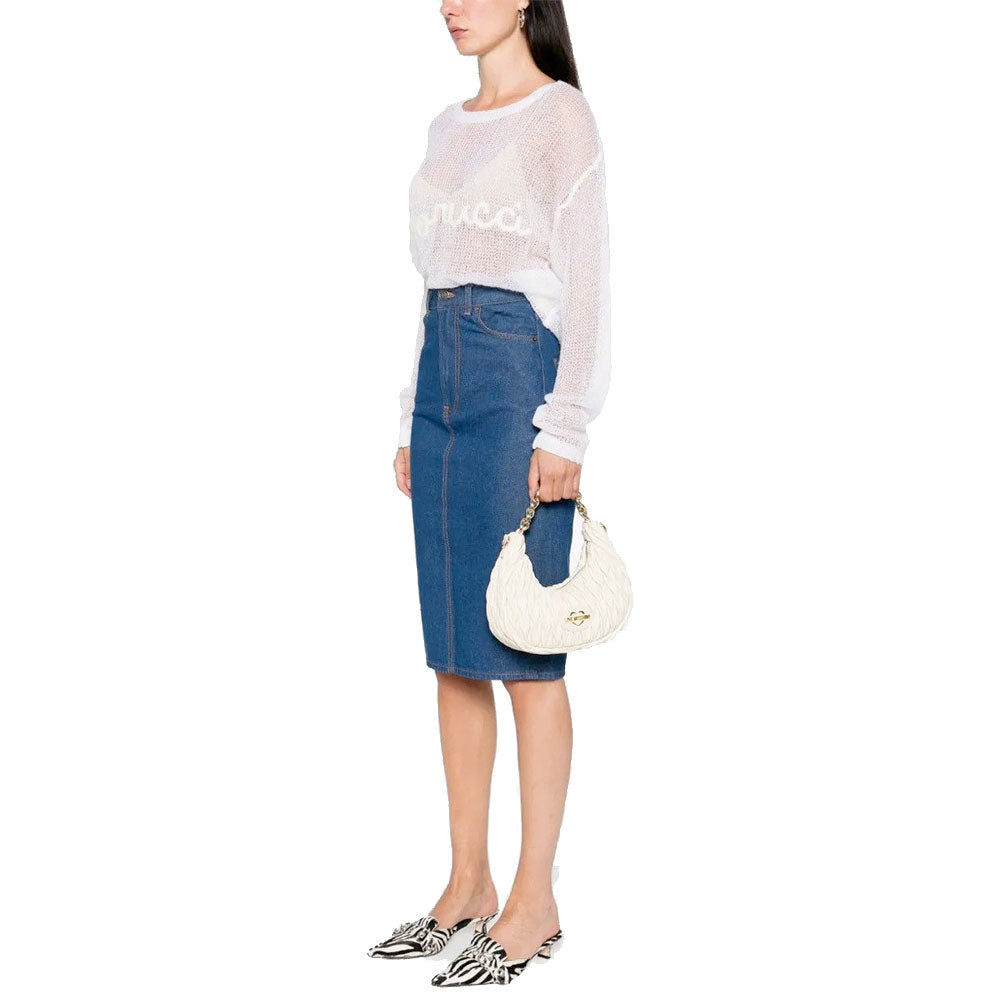 Hobo Bag Donna LOVE MOSCHINO Trapuntata Avorio