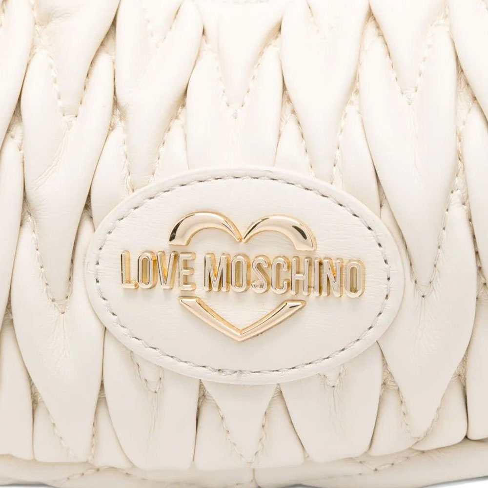 Hobo Bag Donna LOVE MOSCHINO Trapuntata Avorio