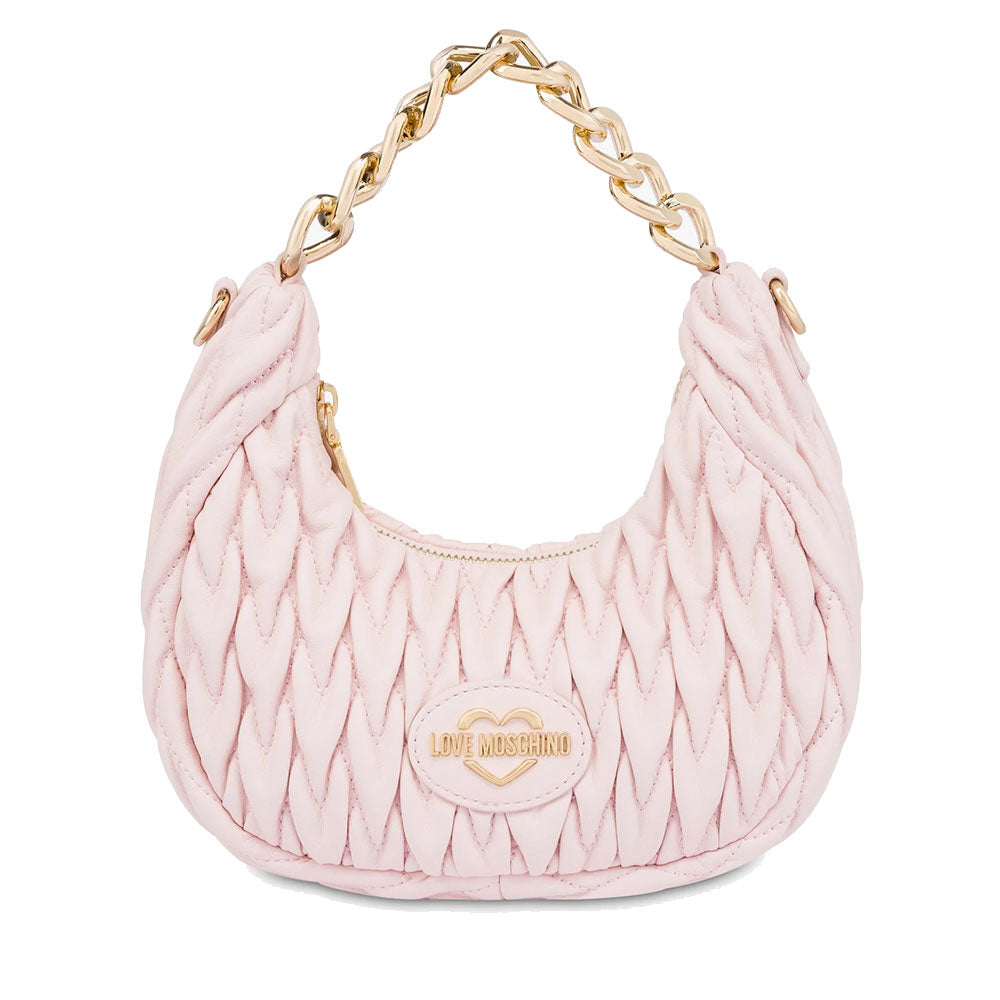 Hobo Bag Donna LOVE MOSCHINO Trapuntata Rosa Cipria