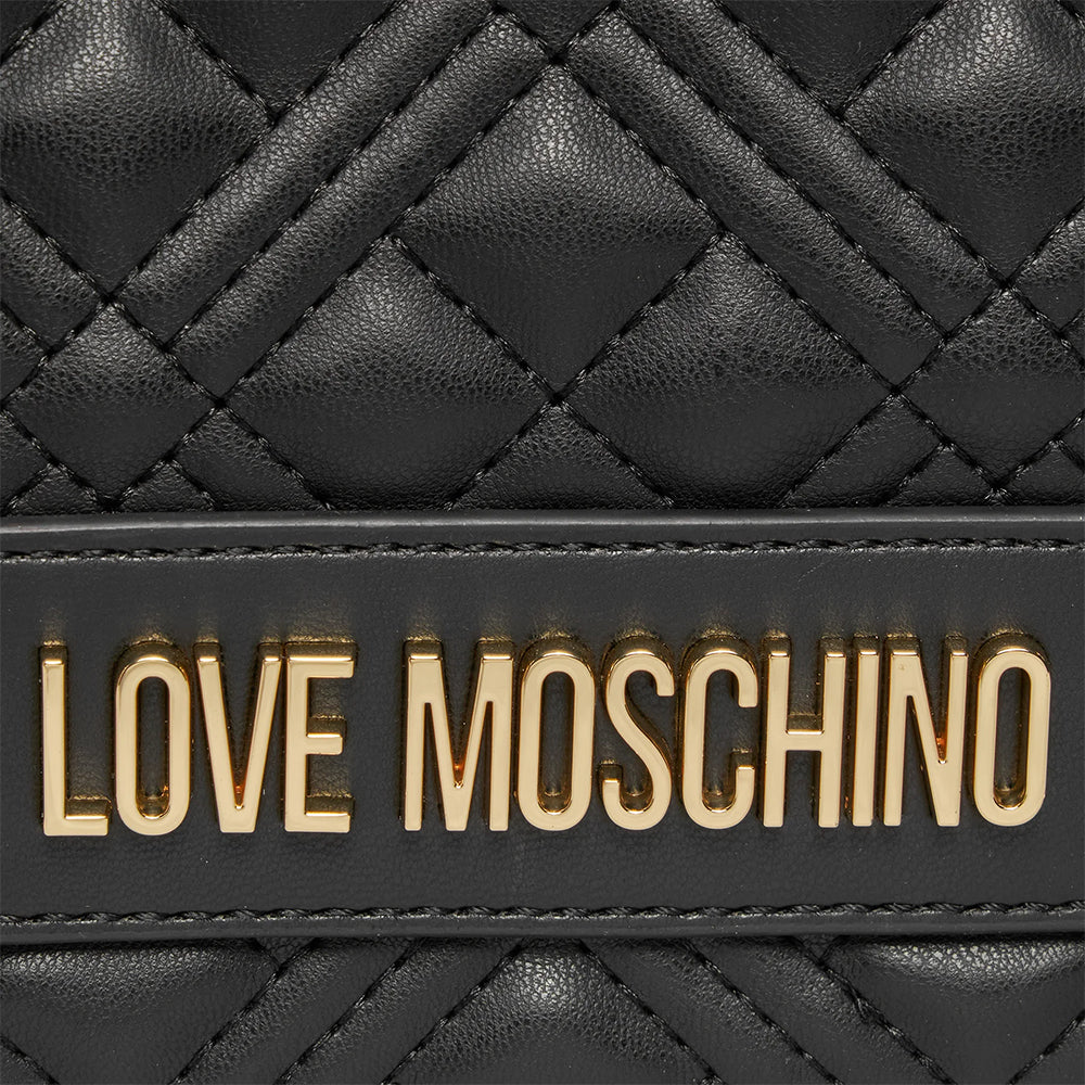 Zaino Donna Trapuntato con Tasche LOVE MOSCHINO linea Love Lettering colore Nero