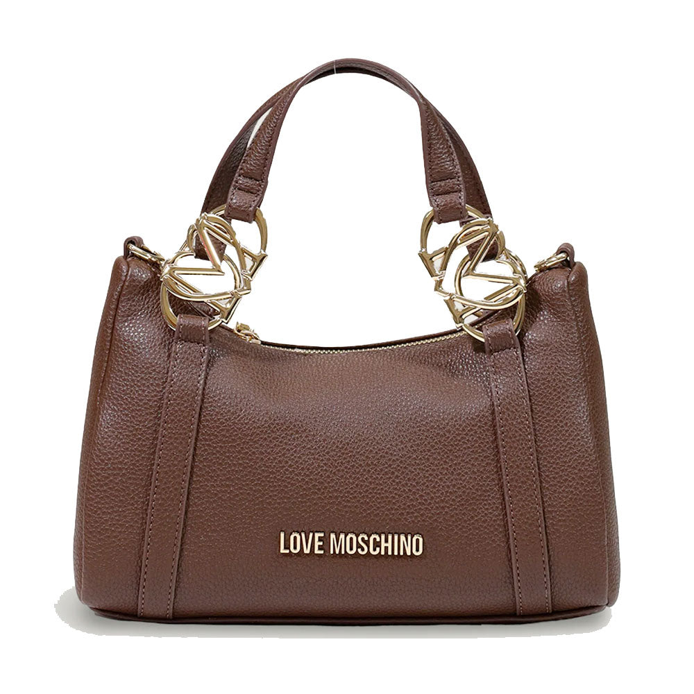 Borsa Donna a Mano LOVE MOSCHINO linea Jewel Marrone