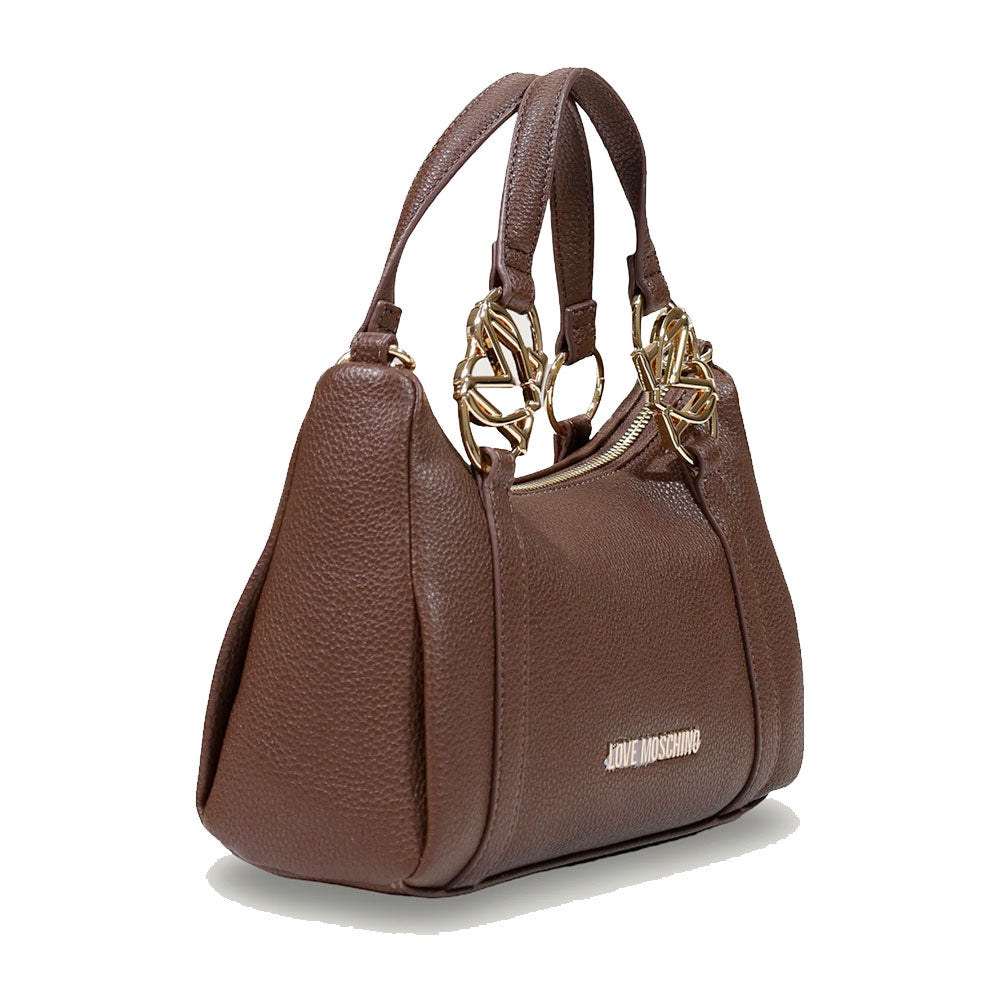 Borsa Donna a Mano LOVE MOSCHINO linea Jewel Marrone