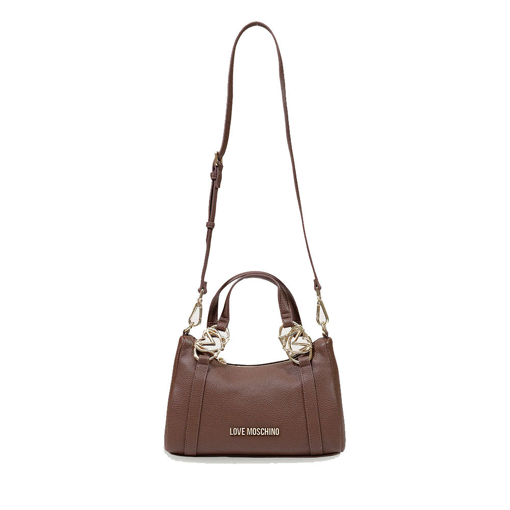 Borsa Donna a Mano LOVE MOSCHINO linea Jewel Marrone