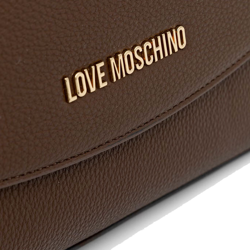 Borsa Donna a Spalla LOVE MOSCHINO linea Jewel Marrone