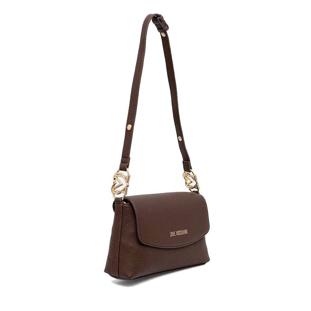 Borsa Donna a Spalla LOVE MOSCHINO linea Jewel Marrone
