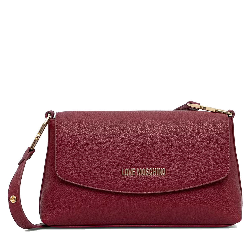 Borsa Donna a Spalla LOVE MOSCHINO linea Jewel Rosso Vino