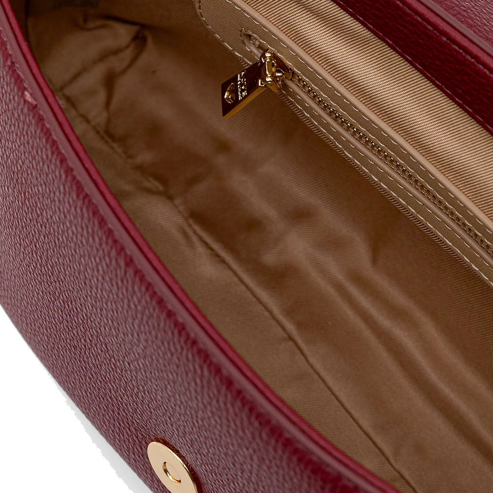 Borsa Donna a Spalla LOVE MOSCHINO linea Jewel Rosso Vino