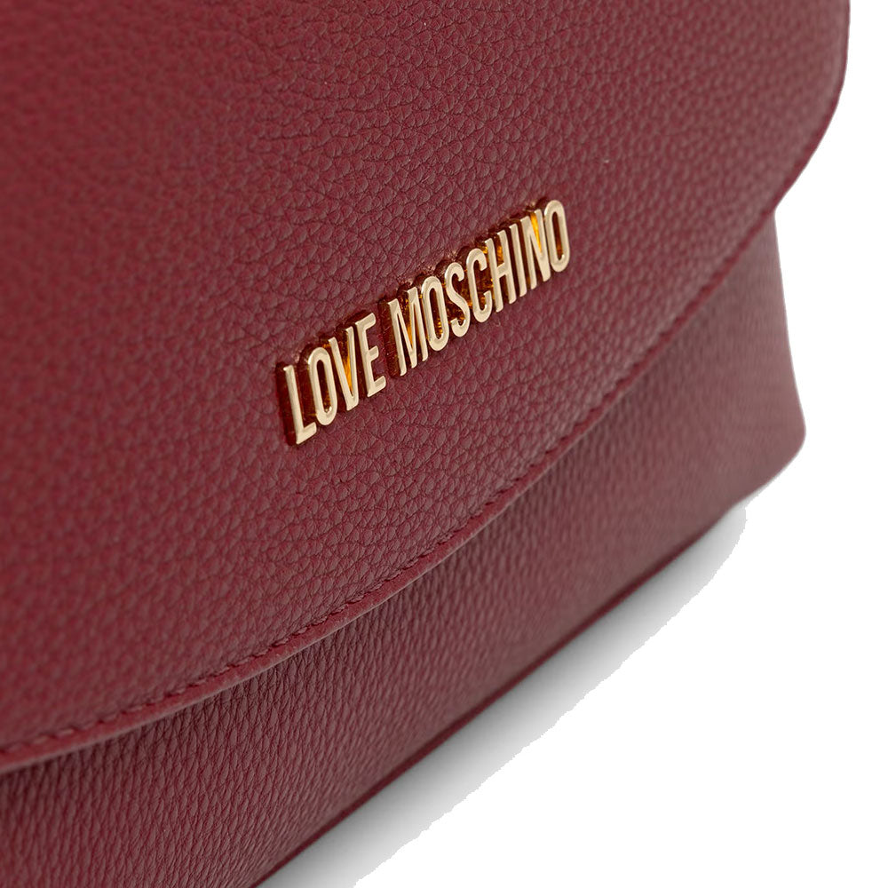 Borsa Donna a Spalla LOVE MOSCHINO linea Jewel Rosso Vino