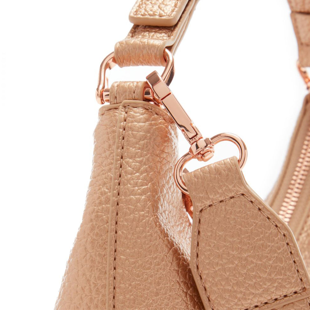 Mittelgroße Hobo-Tasche LOVE MOSCHINO Giant Logo-Linie in Roségold