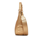 Mittelgroße Hobo-Tasche LOVE MOSCHINO Giant Logo-Linie in Gold