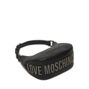 Kleine Hobo-Tasche LOVE MOSCHINO Giant Logo-Linie in Schwarz mit Gunmetal-Logo