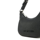 Hobo Bag Mini LOVE MOSCHINO linea Giant Logo colore Nero e Nikel
