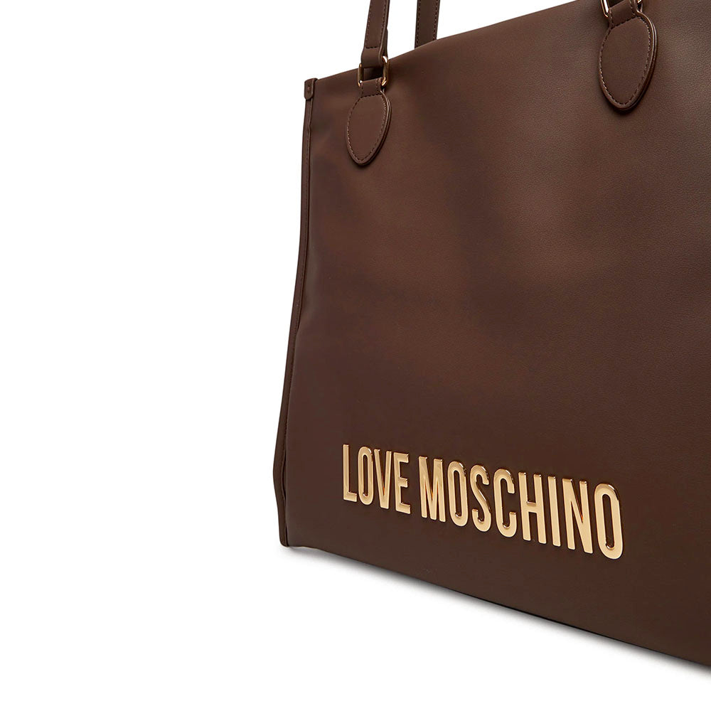 Shopping Bag Verticale LOVE MOSCHINO linea Bold Bag Marrone