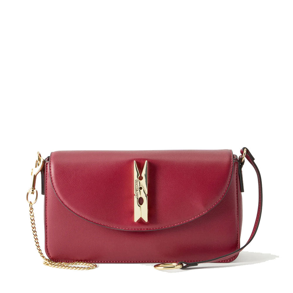 Borsa Donna a Tracolla LOVE MOSCHINO linea Pinned Love color Vino