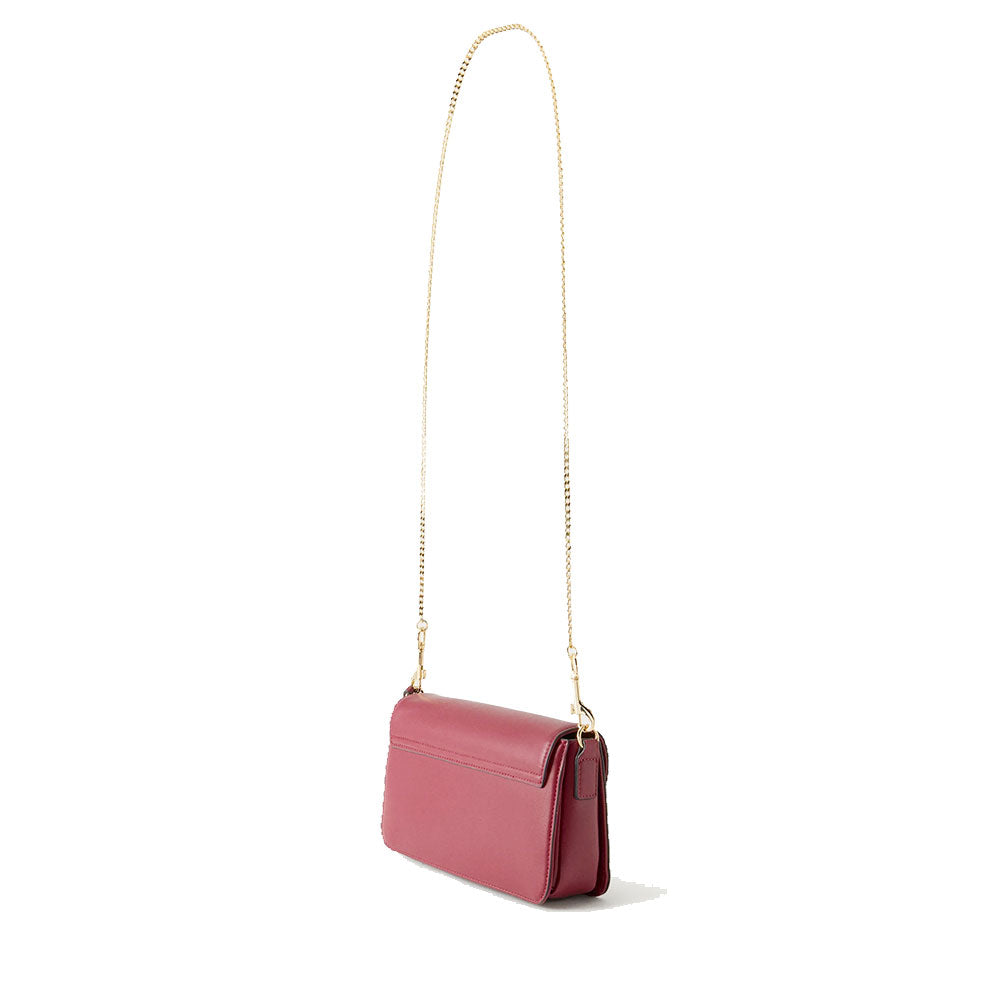 Borsa Donna a Tracolla LOVE MOSCHINO linea Pinned Love color Vino