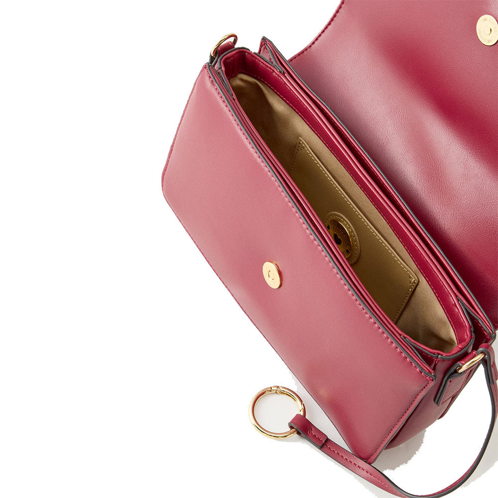 Borsa Donna a Tracolla LOVE MOSCHINO linea Pinned Love color Vino