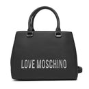 Borsa Donna a Mano LOVE MOSCHINO linea Bold Bag colore Nero e Nikel
