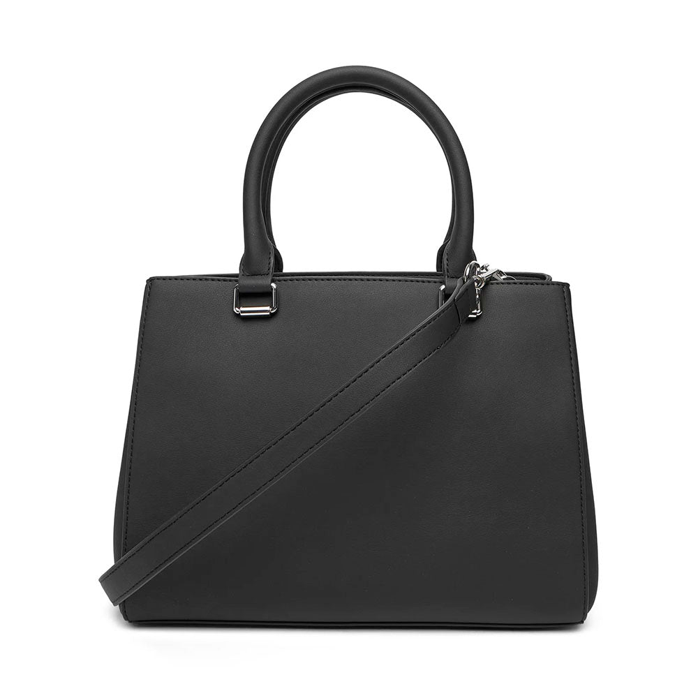 Borsa Donna a Mano LOVE MOSCHINO linea Bold Bag colore Nero e Nikel