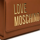 Kleine Damenhandtasche LOVE MOSCHINO Bold Bag-Linie in der Farbe Walnuss