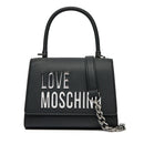 Borsa Donna a Mano Small LOVE MOSCHINO linea Bold Bag colore Nero e Nikel