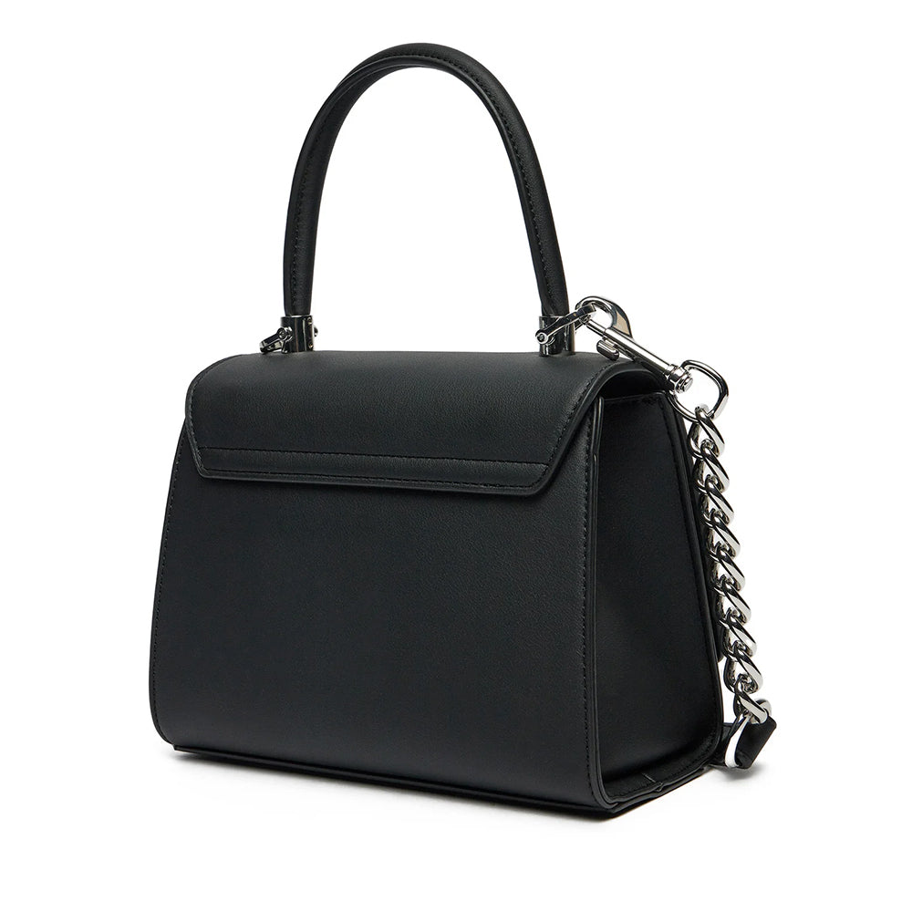 Borsa Donna a Mano Small LOVE MOSCHINO linea Bold Bag colore Nero e Nikel