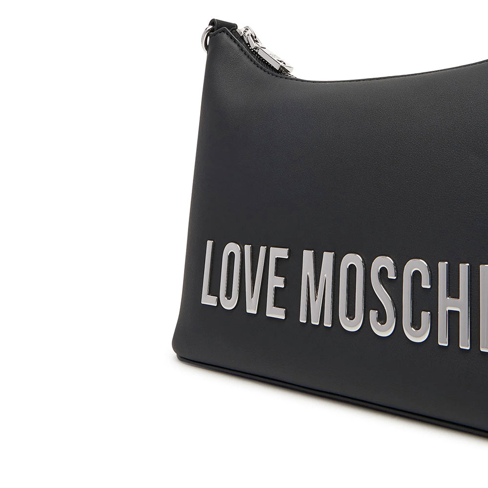 Hobo Bag Donna LOVE MOSCHINO linea Bold Bag colore Nero e Nikel