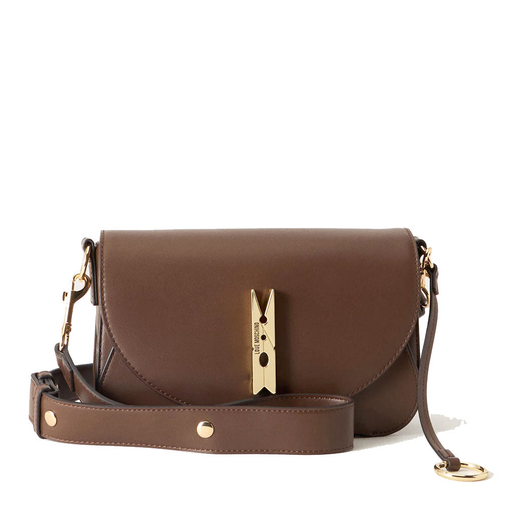 Borsa Donna a Spalla e a Tracolla LOVE MOSCHINO linea Pinned Love Marrone