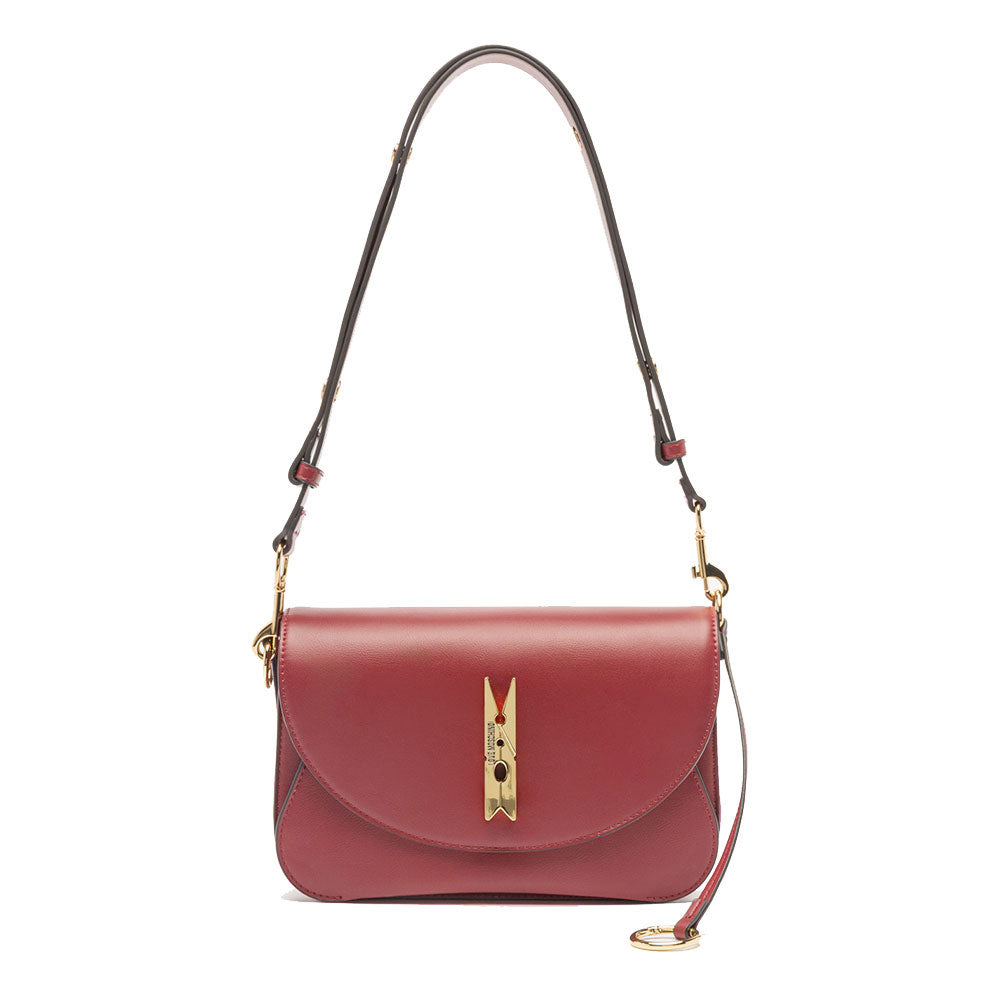 Borsa Donna a Spalla e a Tracolla LOVE MOSCHINO linea Pinned Love Rosso Vino