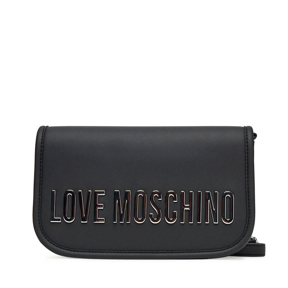 Borsa Donna a Tracolla LOVE MOSCHINO linea Bold Bag colore Nero e Nikel