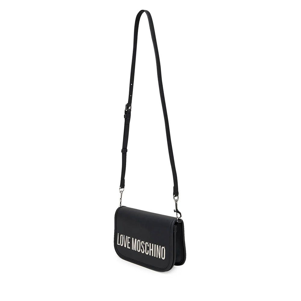 Borsa Donna a Tracolla LOVE MOSCHINO linea Bold Bag colore Nero e Nikel