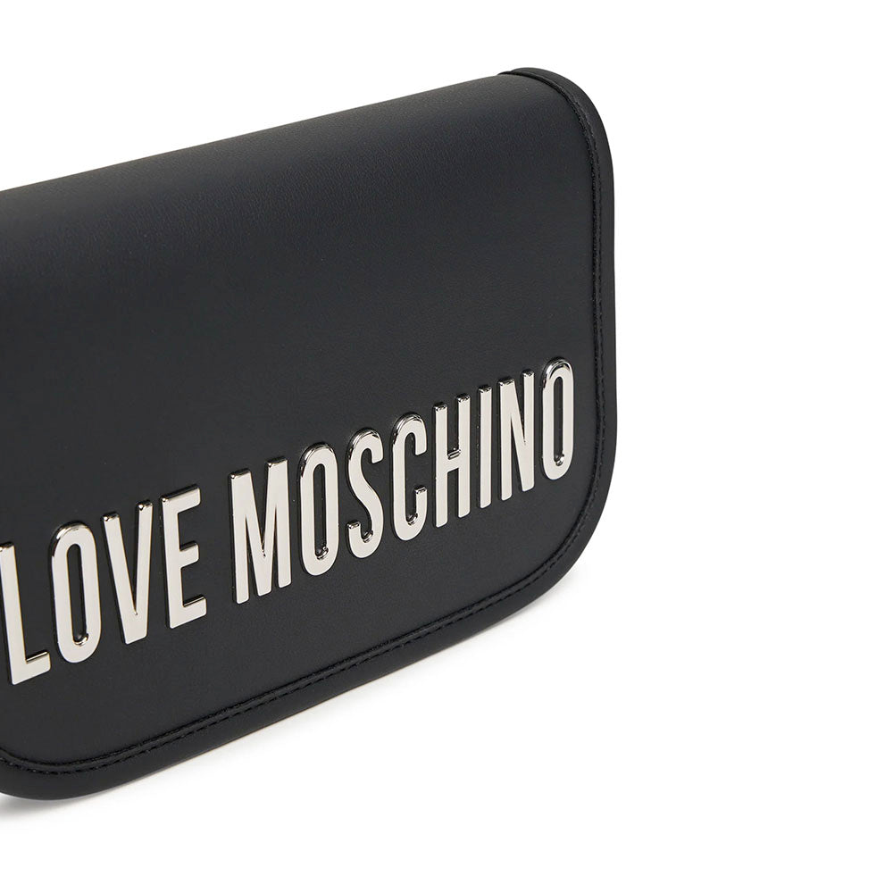 Borsa Donna a Tracolla LOVE MOSCHINO linea Bold Bag colore Nero e Nikel