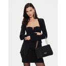 Borsa Donna a Spalla LOVE MOSCHINO in Nylon Nero con Trapuntatura a Cuore