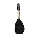 Borsa Donna a Spalla LOVE MOSCHINO in Nylon Nero con Trapuntatura a Cuore