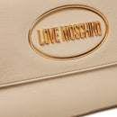 LOVE MOSCHINO Elfenbeinfarbene Damen-Umhängetasche mit Logo-Schal