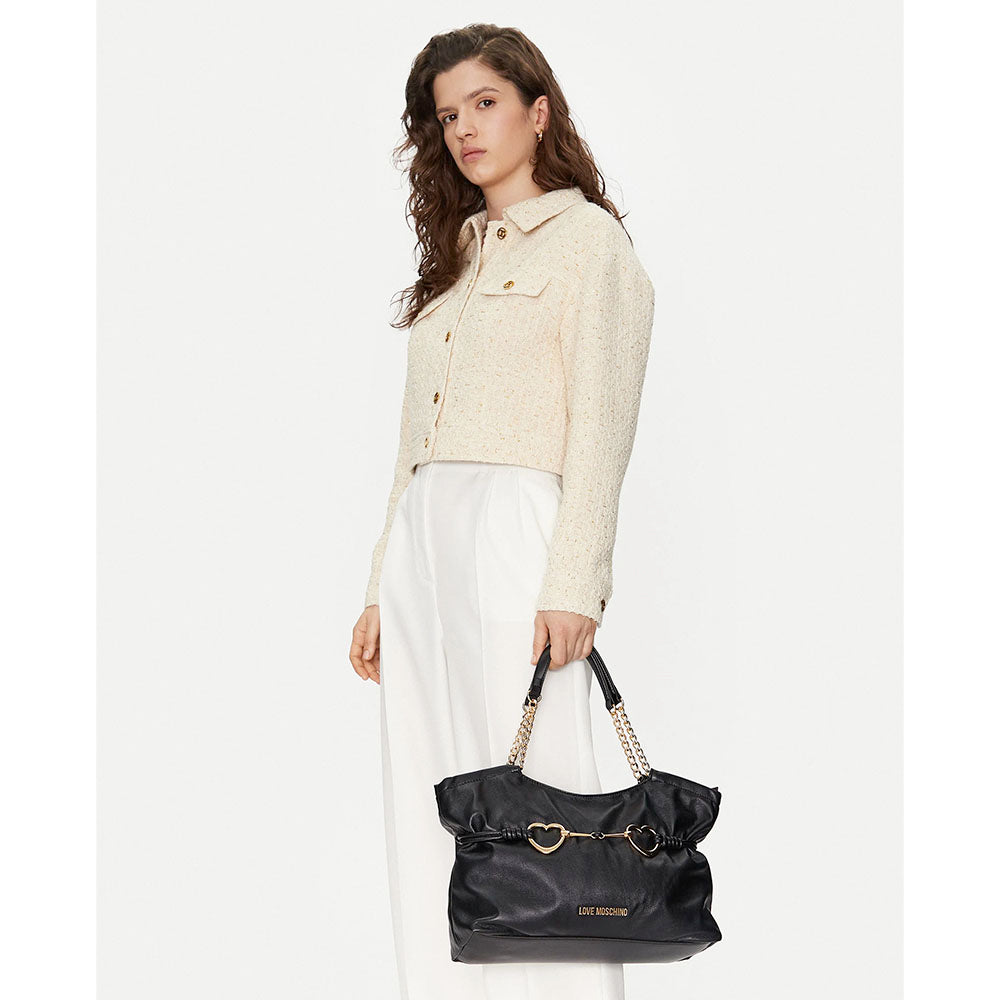 Shopping Bag Donna LOVE MOSCHINO linea Hearts Nero