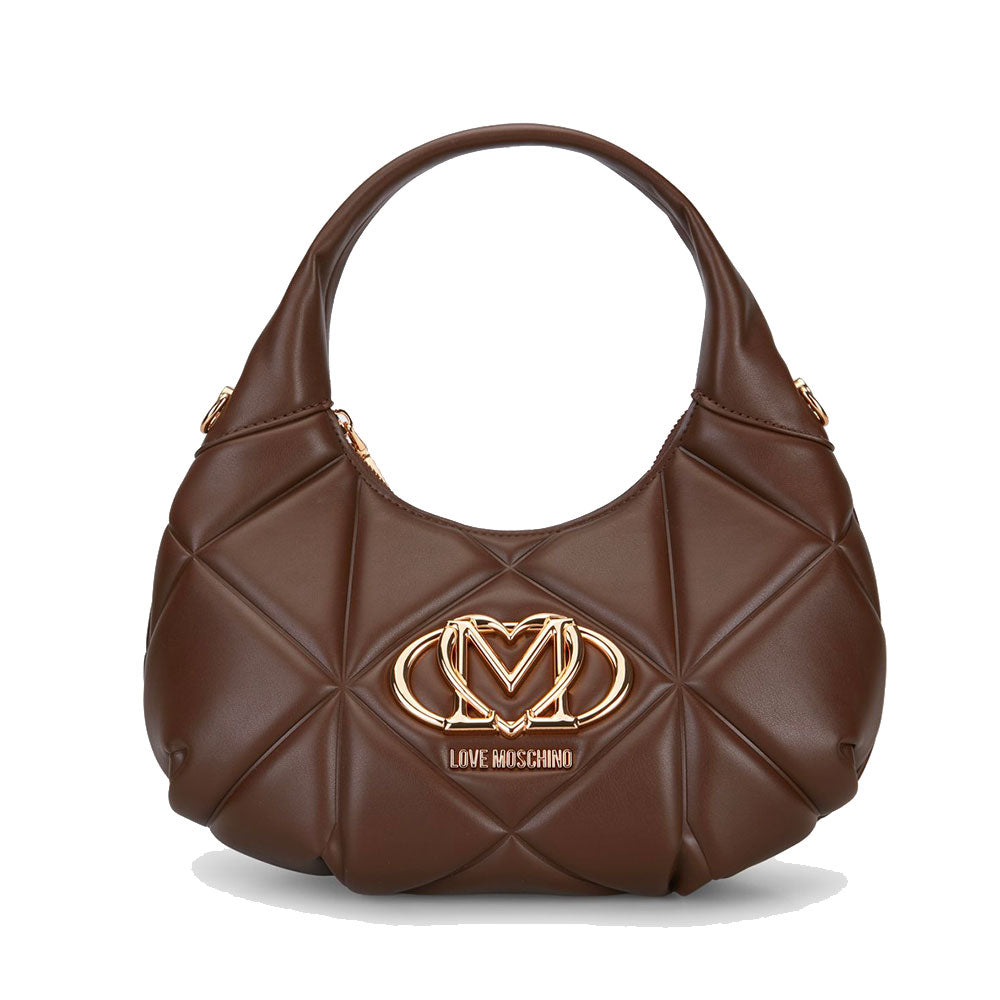 Hobo Bag LOVE MOSCHINO linea Embossed Marrone