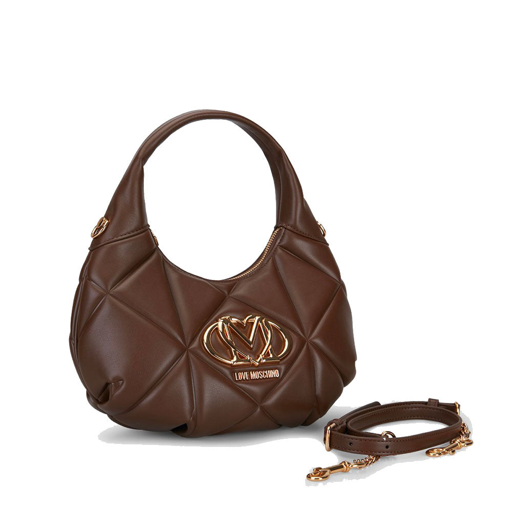 Hobo Bag LOVE MOSCHINO linea Embossed Marrone