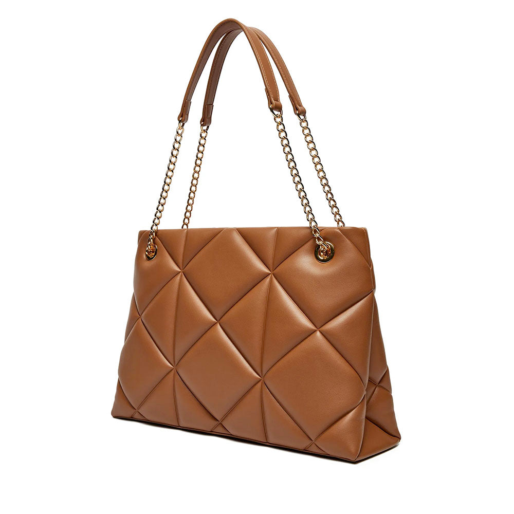 Shopping Bag Trapuntata LOVE MOSCHINO linea Embossed color Cammello