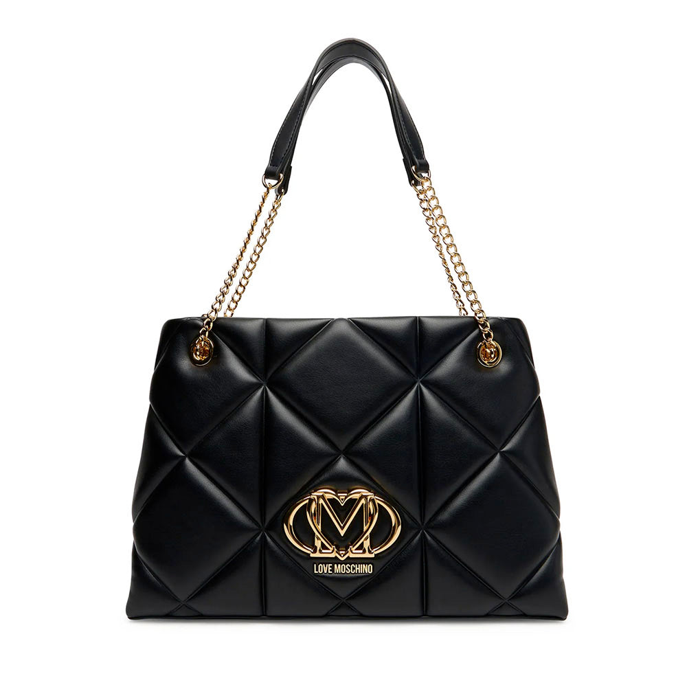 Shopping Bag Trapuntata LOVE MOSCHINO linea Embossed Nero