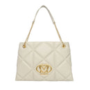 Shopping Bag Trapuntata LOVE MOSCHINO linea Embossed Avorio
