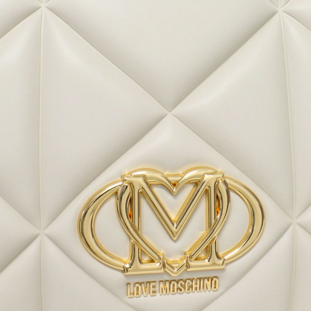 Shopping Bag Trapuntata LOVE MOSCHINO linea Embossed Avorio