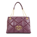 Shopping Bag Trapuntata LOVE MOSCHINO linea Embossed color Vino